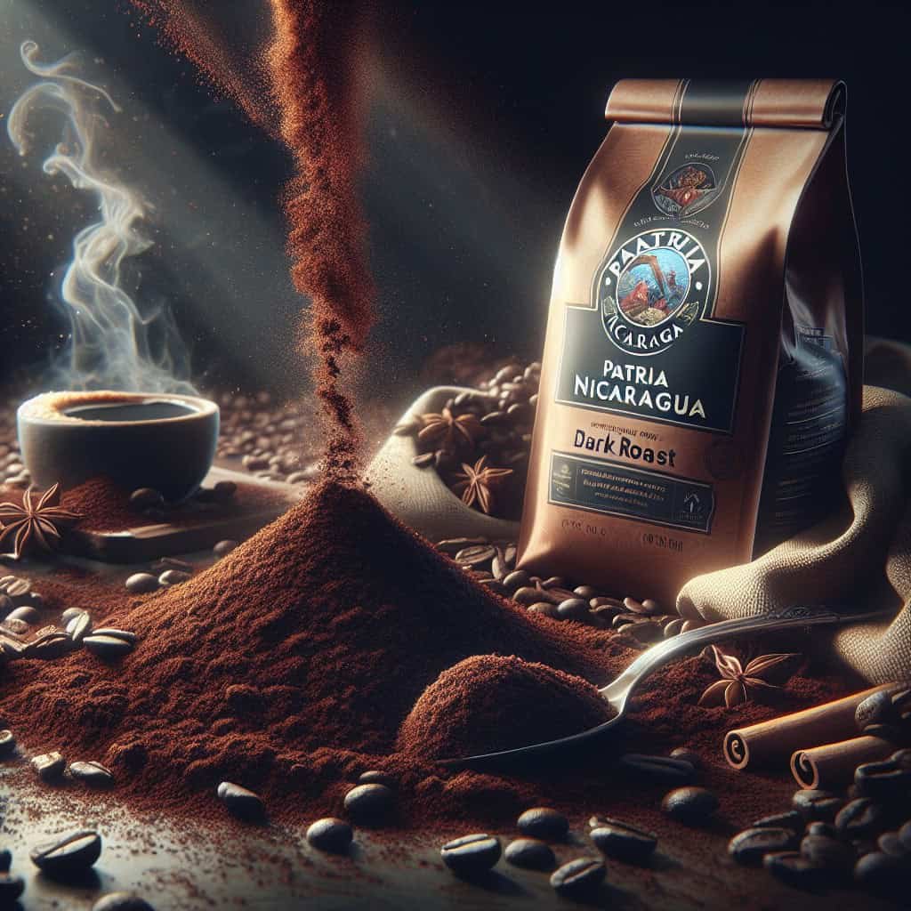 Patria Nicaragua Dark Roast Ground Coffee, 12 Oz Patria Nicaragua Dark Roast Ground Coffee, 12 Oz