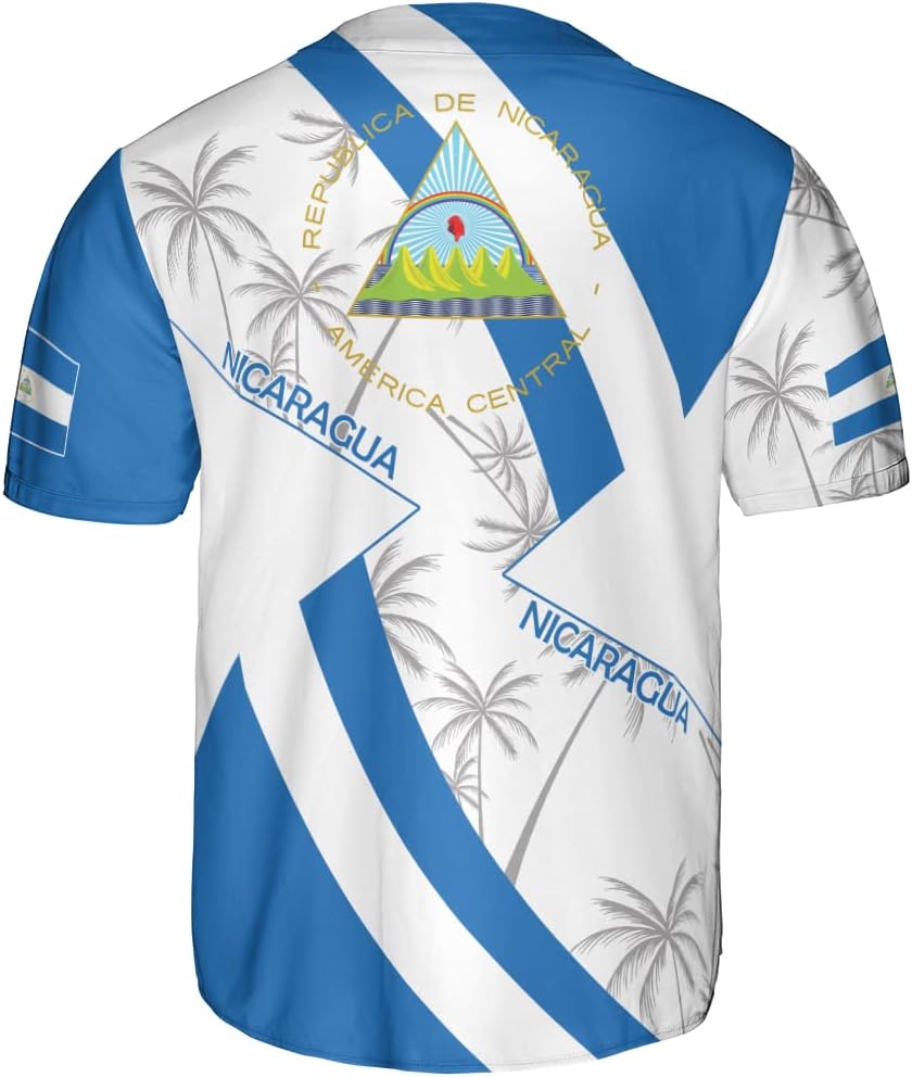 Personalized Nicaragua Baseball Jersey, Custom Nicaragua Baseball Jersey for Men  Women, Nicaraguan Camisas Shirt
