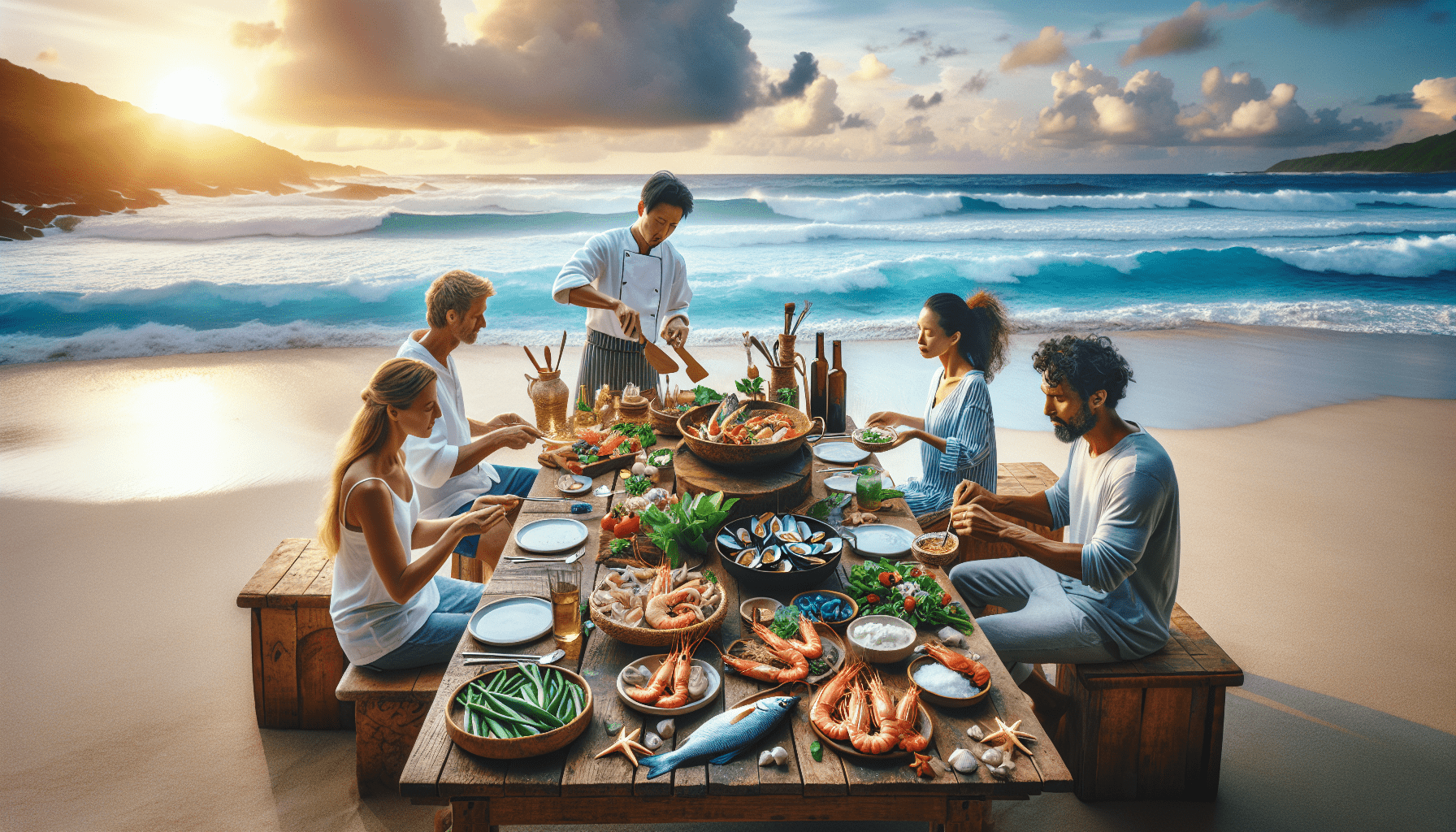 Can I Find Information On Beachside Cooking Classes Or Culinary Experiences Showcasing Local Seafood And Cuisine?